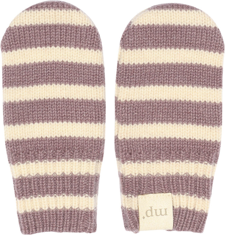 mpKids Bergen striped mittens Grape shake