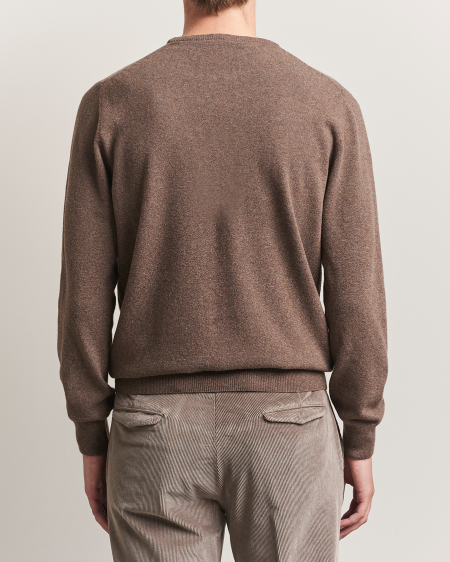 Morgano Wool/Cashmere Crewneck Brown