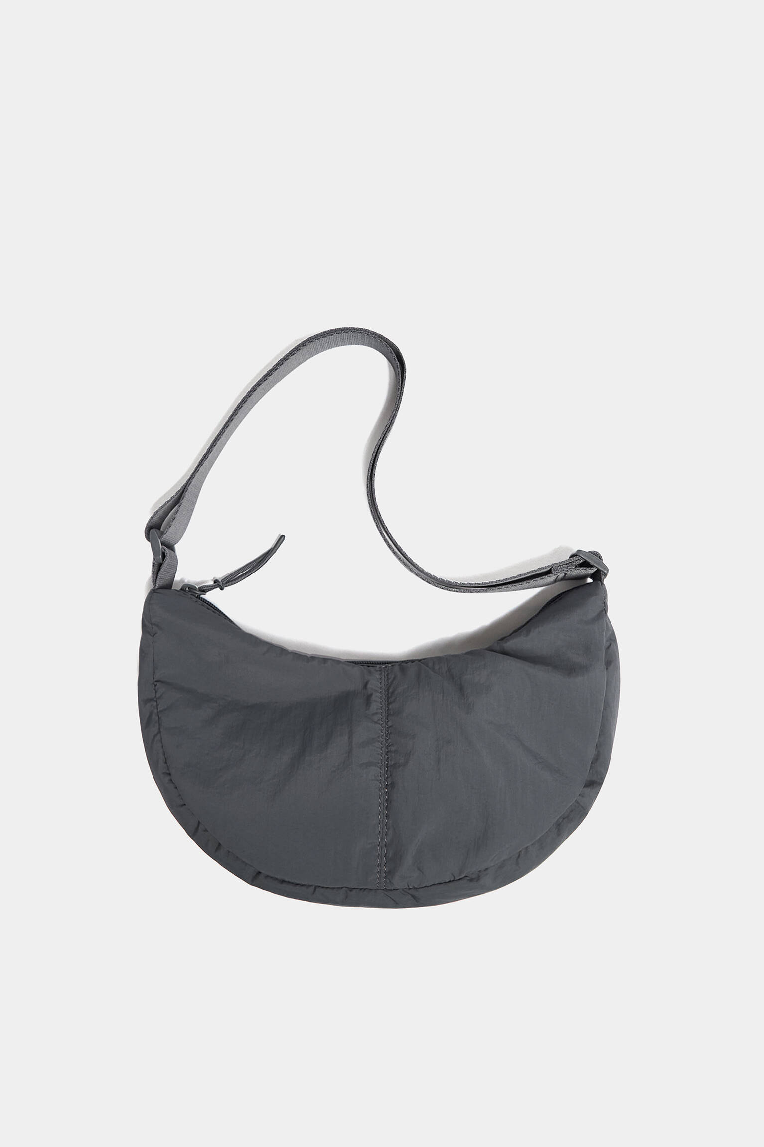 Bolsa de ombro em nylon - cinza antracite