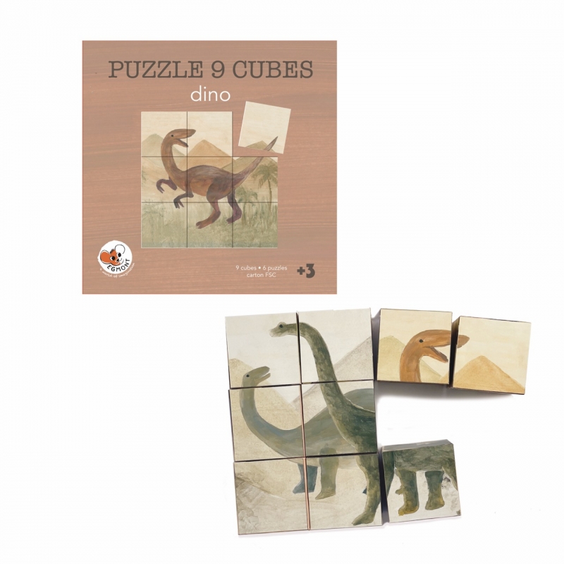 Puzzle cube dino