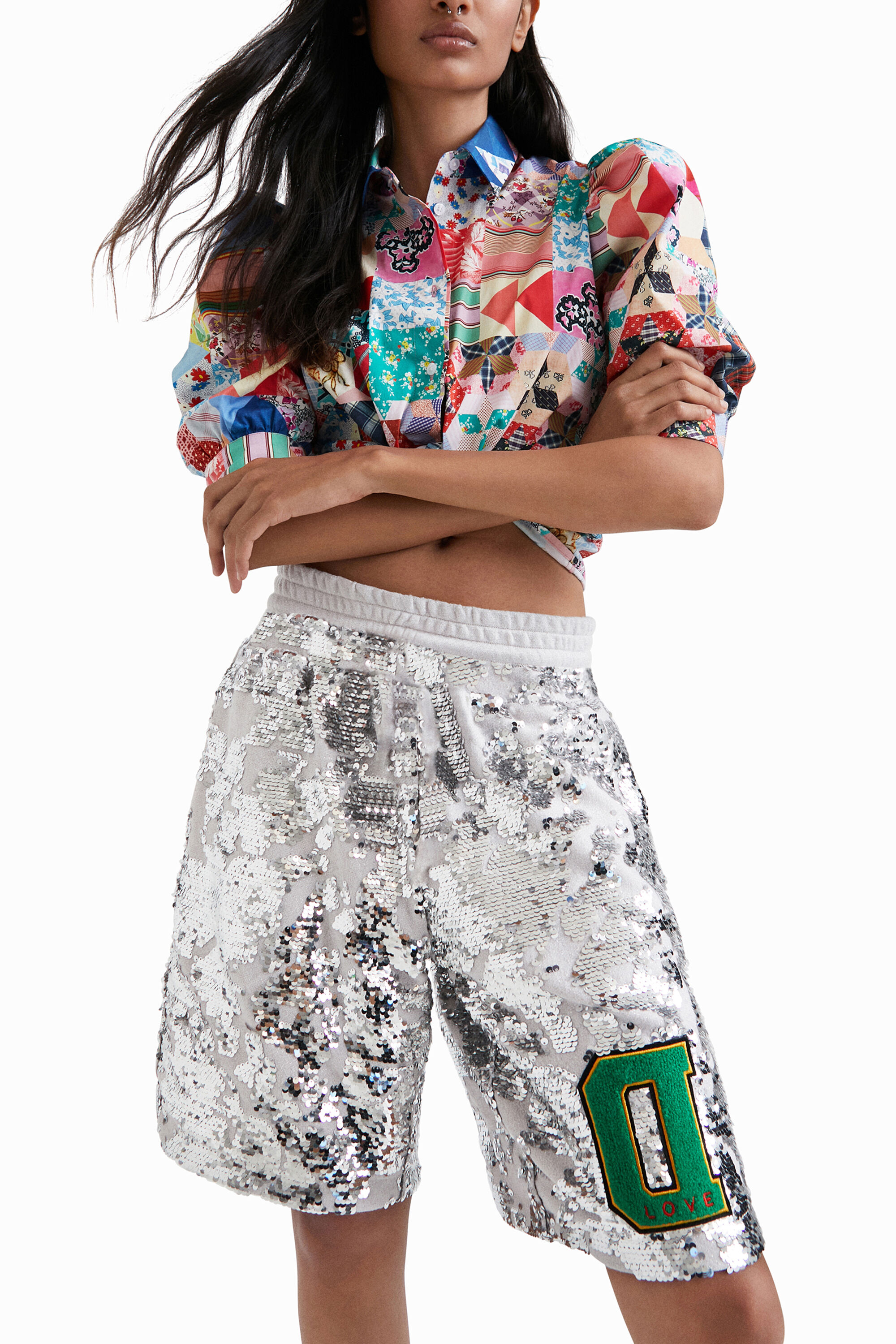 Pantalon court à paillettes Johnson Hartig