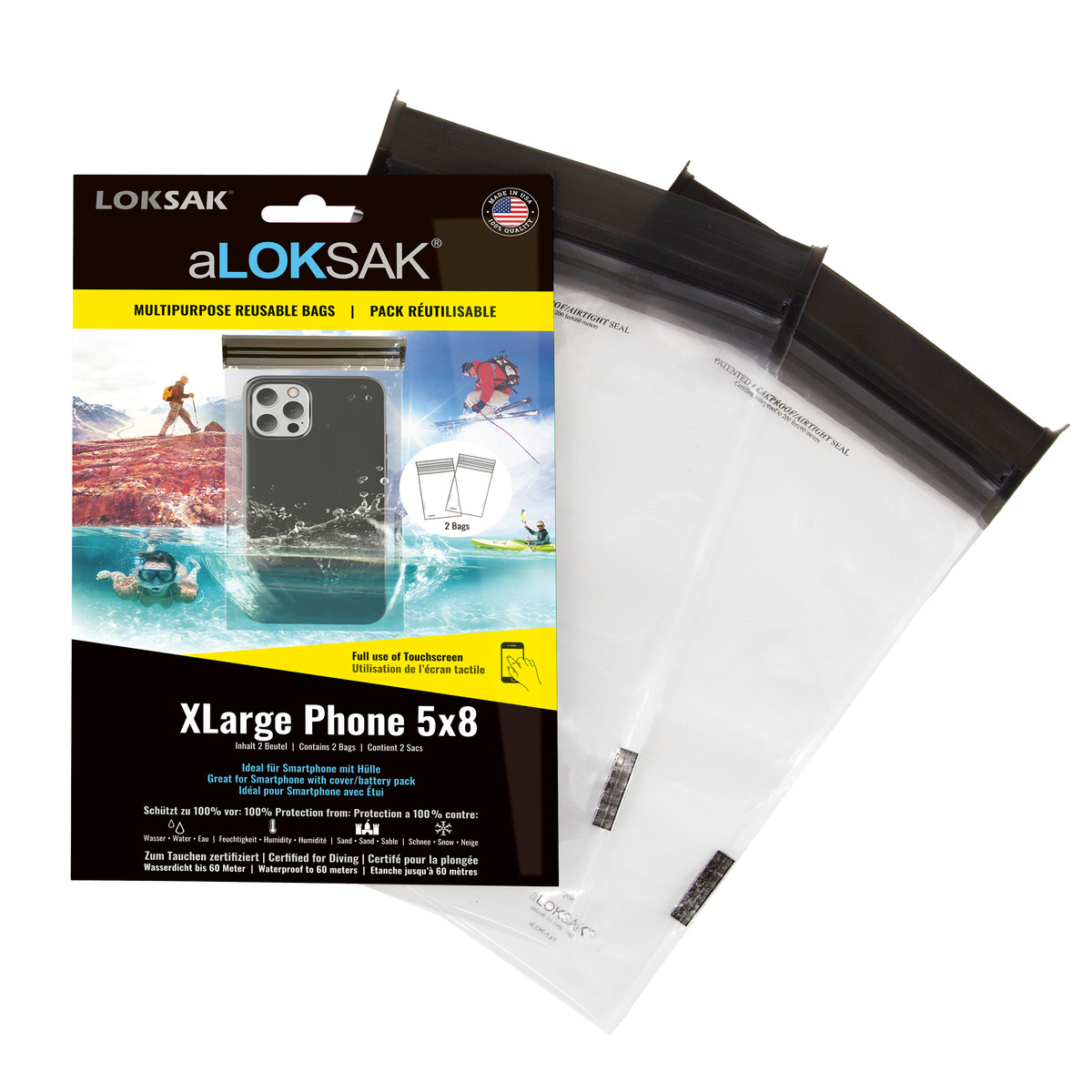 aLOKSAK 5x8 XLarge Phone - 2 Stück