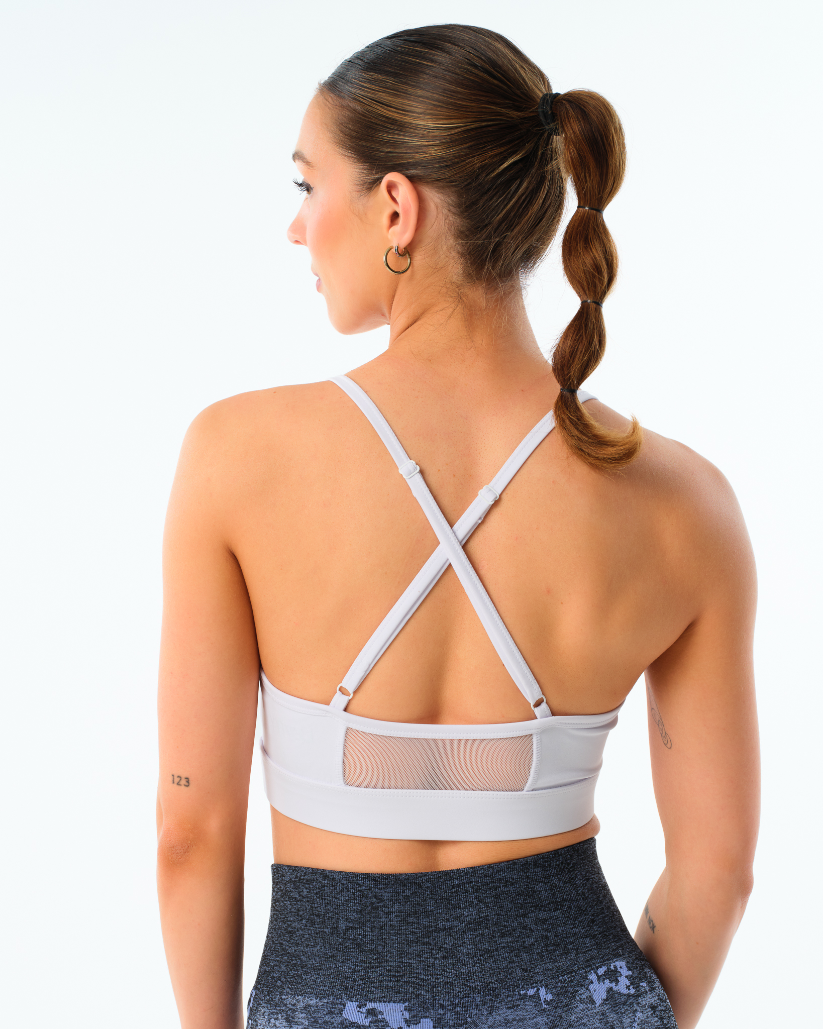 LEVITY Magnify Scrunch Bra White Brilliant