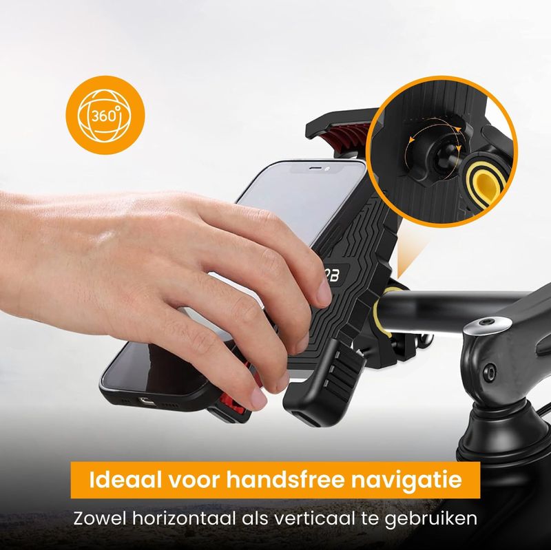 R2B - Delft - Telefoonhouder Bevestigingsonderdeel - Zwart - Geschikt voor R2B Delft