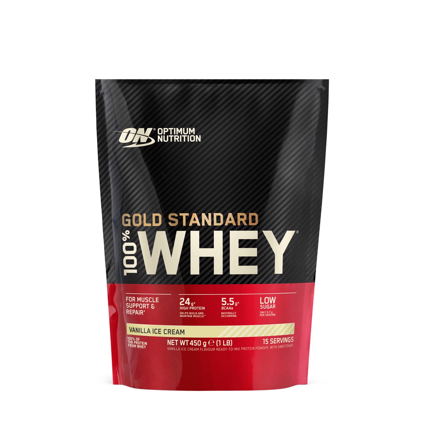 OPTIMUM 100% Whey Gold Standard<br>450 g, Beutel, Pulver, Vanilla Ice