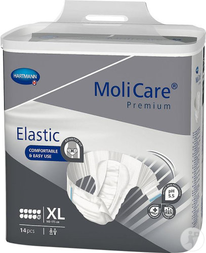 Molicare Premium Elastic Slip 10 Gouttes Taille XL Incontinence Très Sévère 14 Pièces