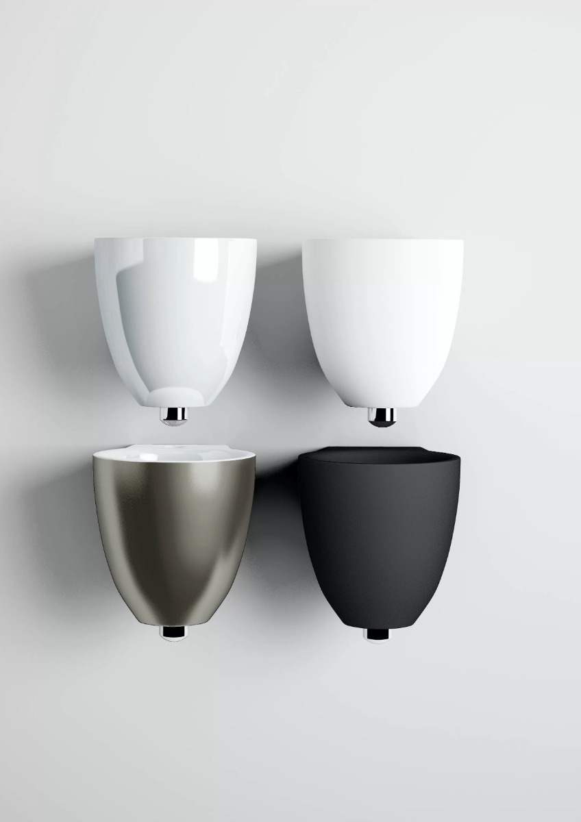 Clou Flush 6 fontein solid surface 27cm wit mat