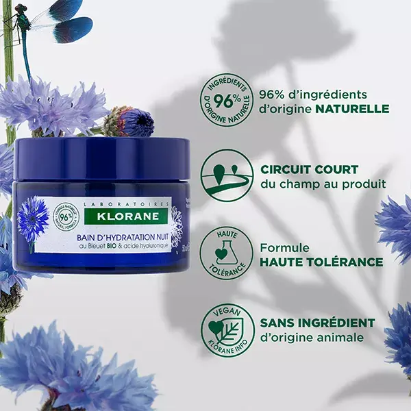 Banho de Hidratação Noturna Klorane Centáurea 50ml