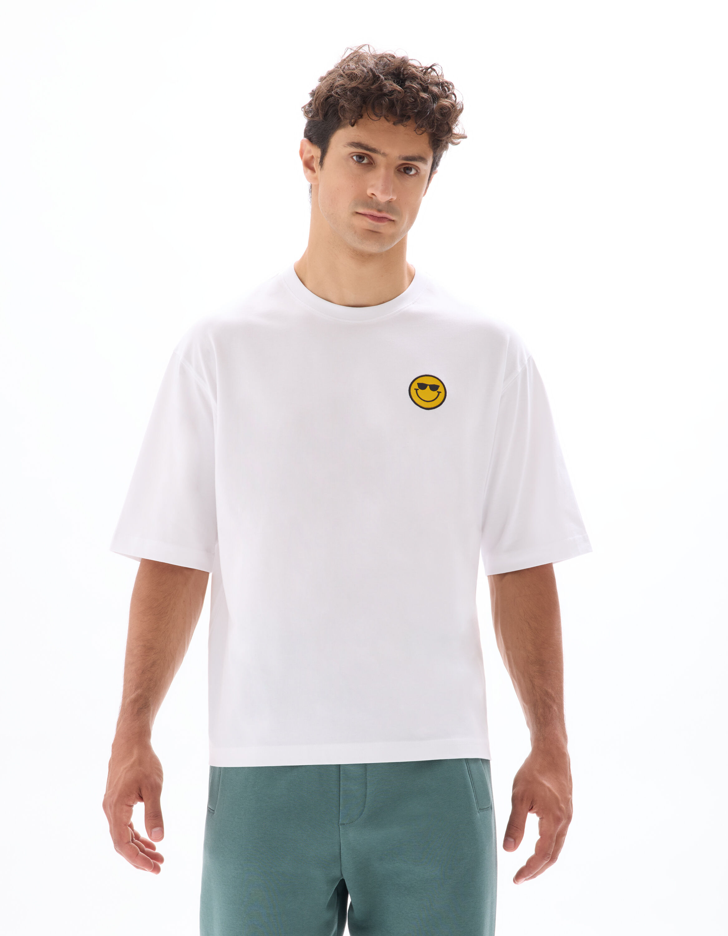 SMILEY - T-shirt homme blanc