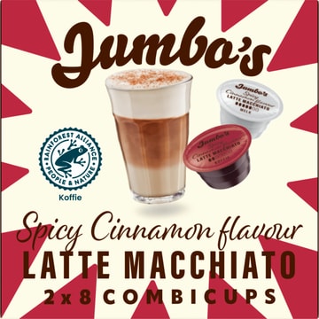 Jumbo's Spicy Cinnamon Latte Macchiato Combi Koffiecups 2 x 8 Stuks