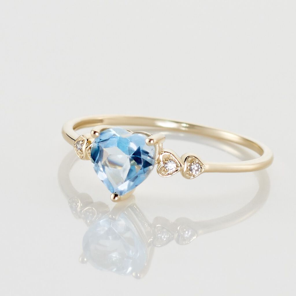 Bague Ashvin Or Jaune Topaze Et Oxyde