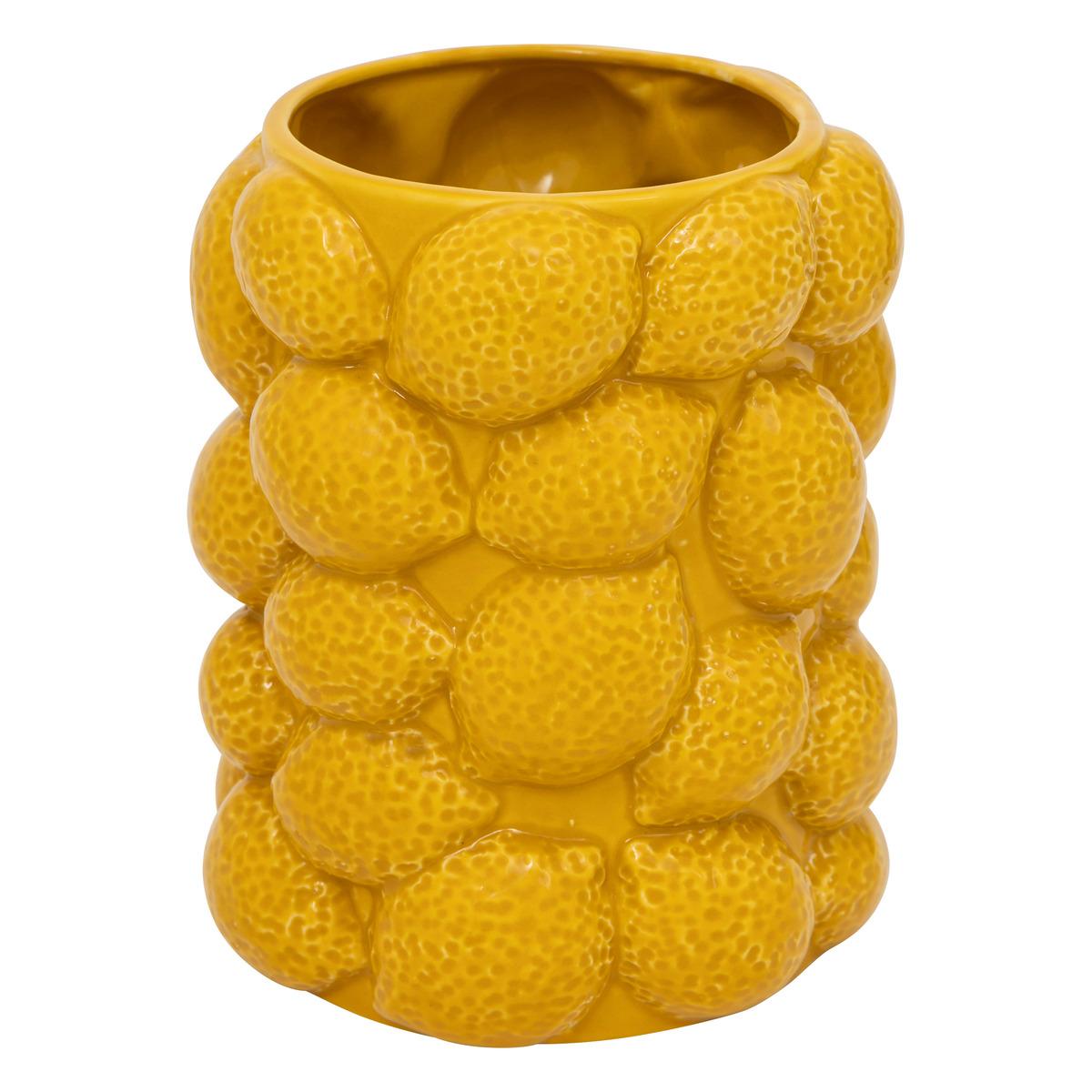 VASE CERAMIQUE CITRON YUCATAN H.18CM