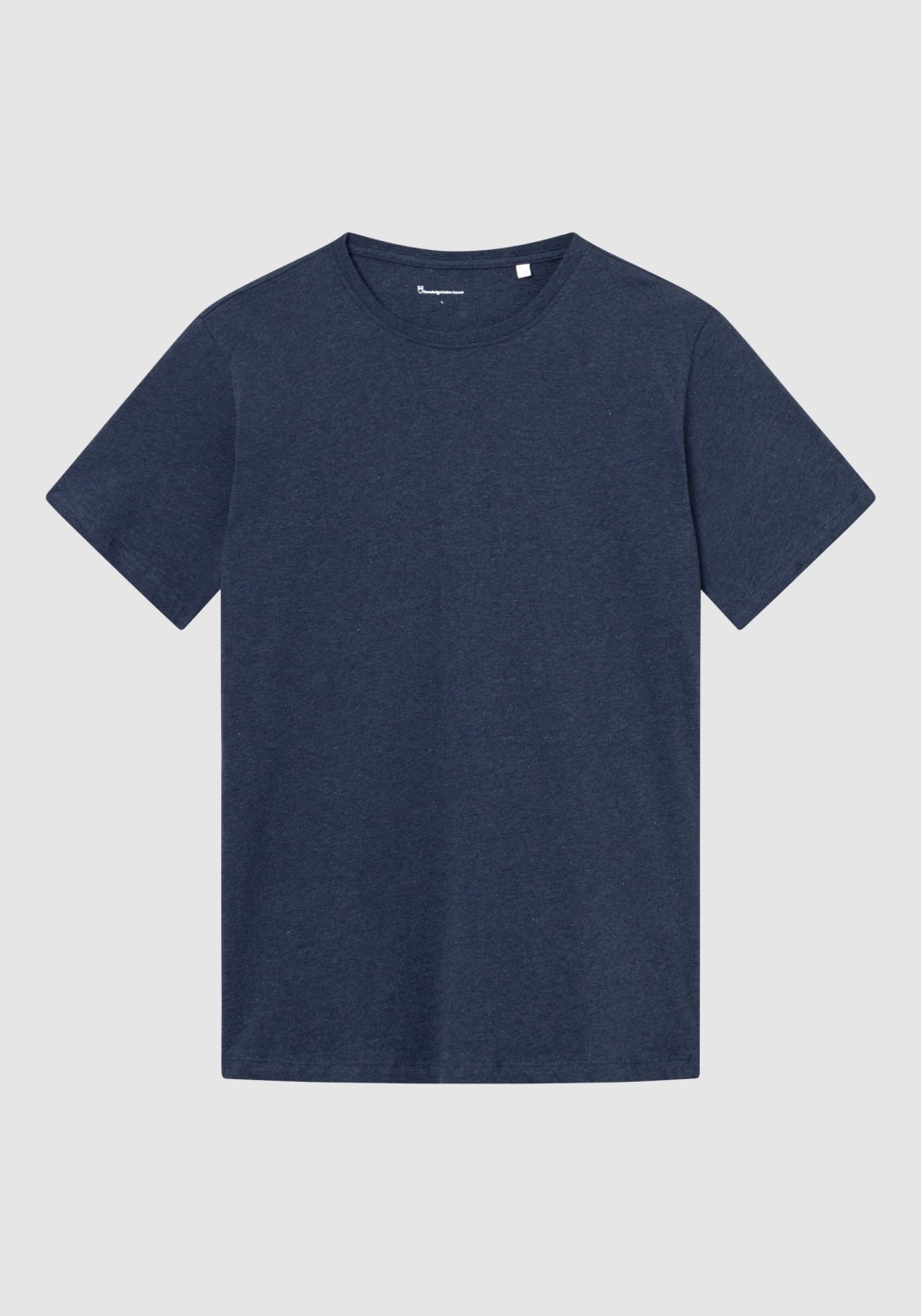 Knowledge Cotton Apparel T-Shirt Basic Tee Insigna Blue Melange