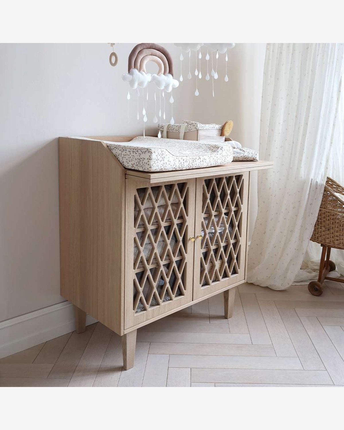 Oppbevaringskurv 2pk – Quilted – Økologisk
