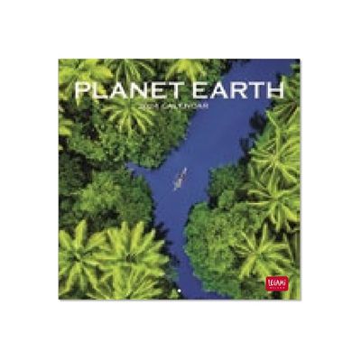 Legami - Calendrier mensuel 2024 - 18 x 18 cm - planète terre