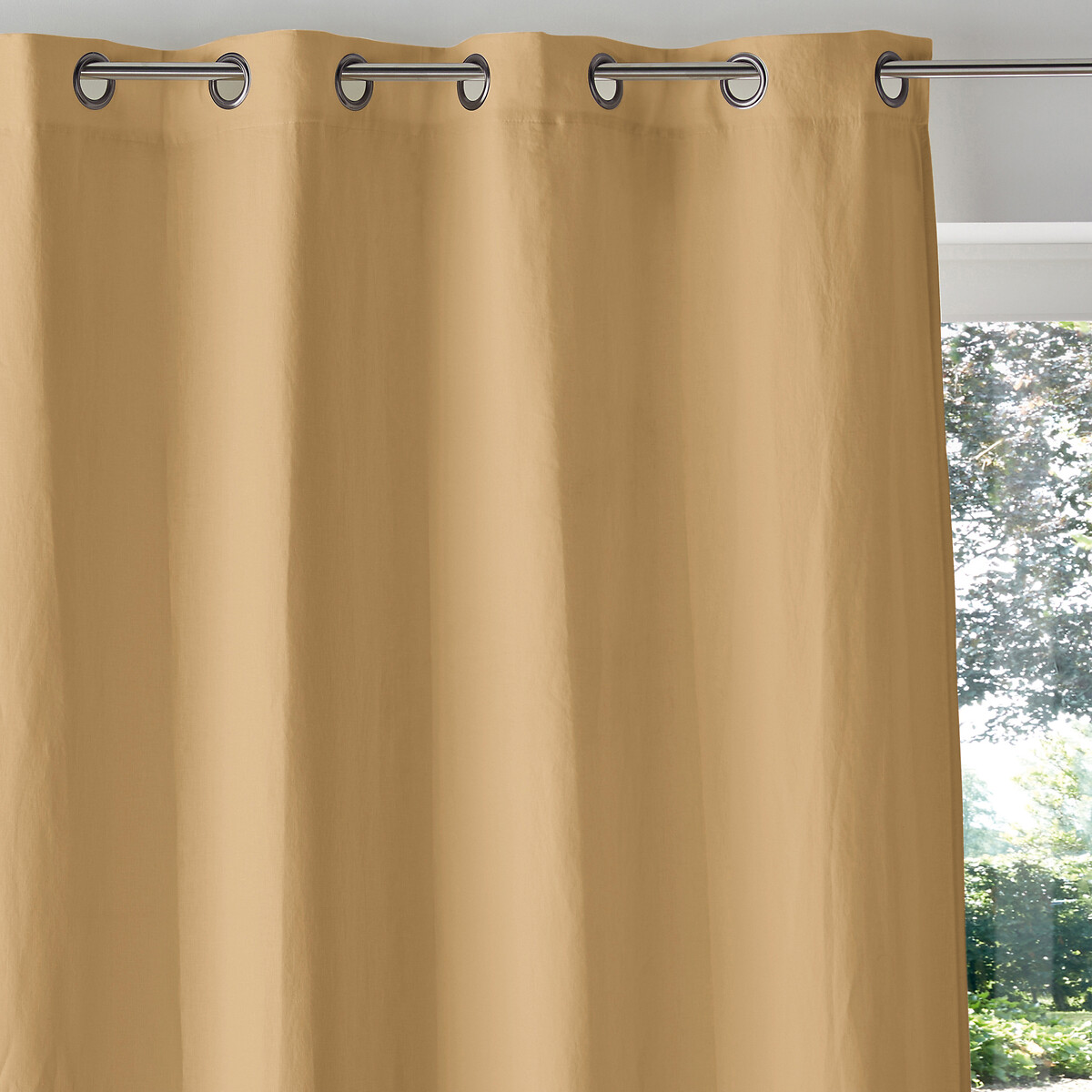 LA REDOUTE INTERIEURS<br>Cortina blackout em linho lavado com ilhós Onega