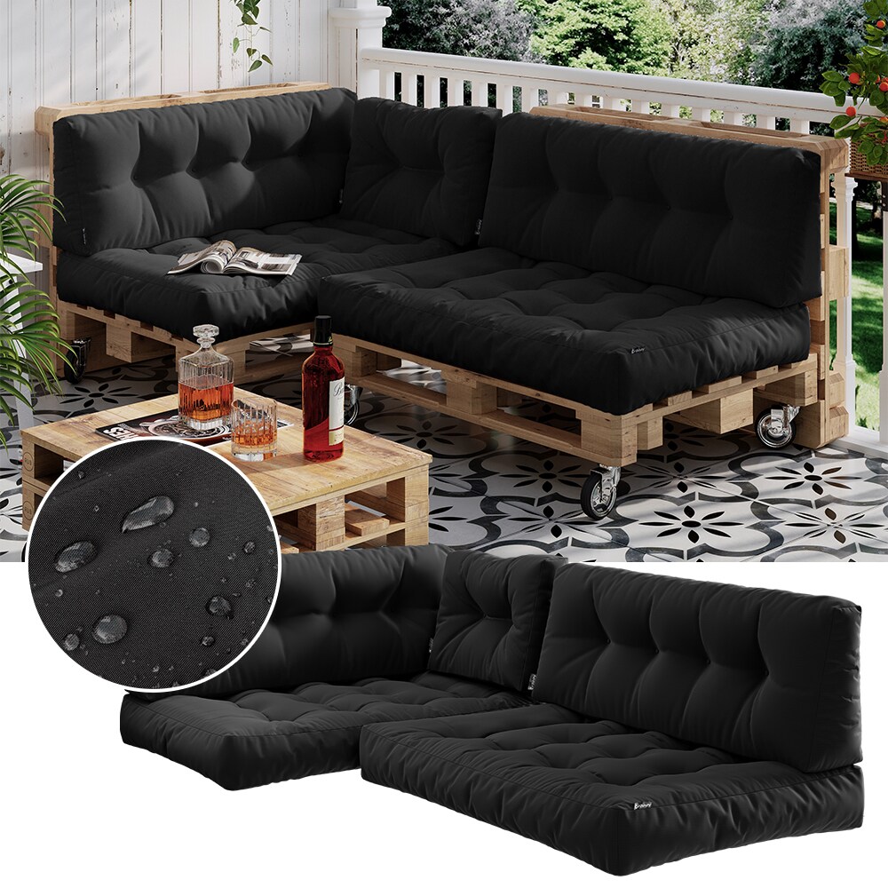 Vicco Palettenkissen-Set Ohio Anthrazit 5 Teile