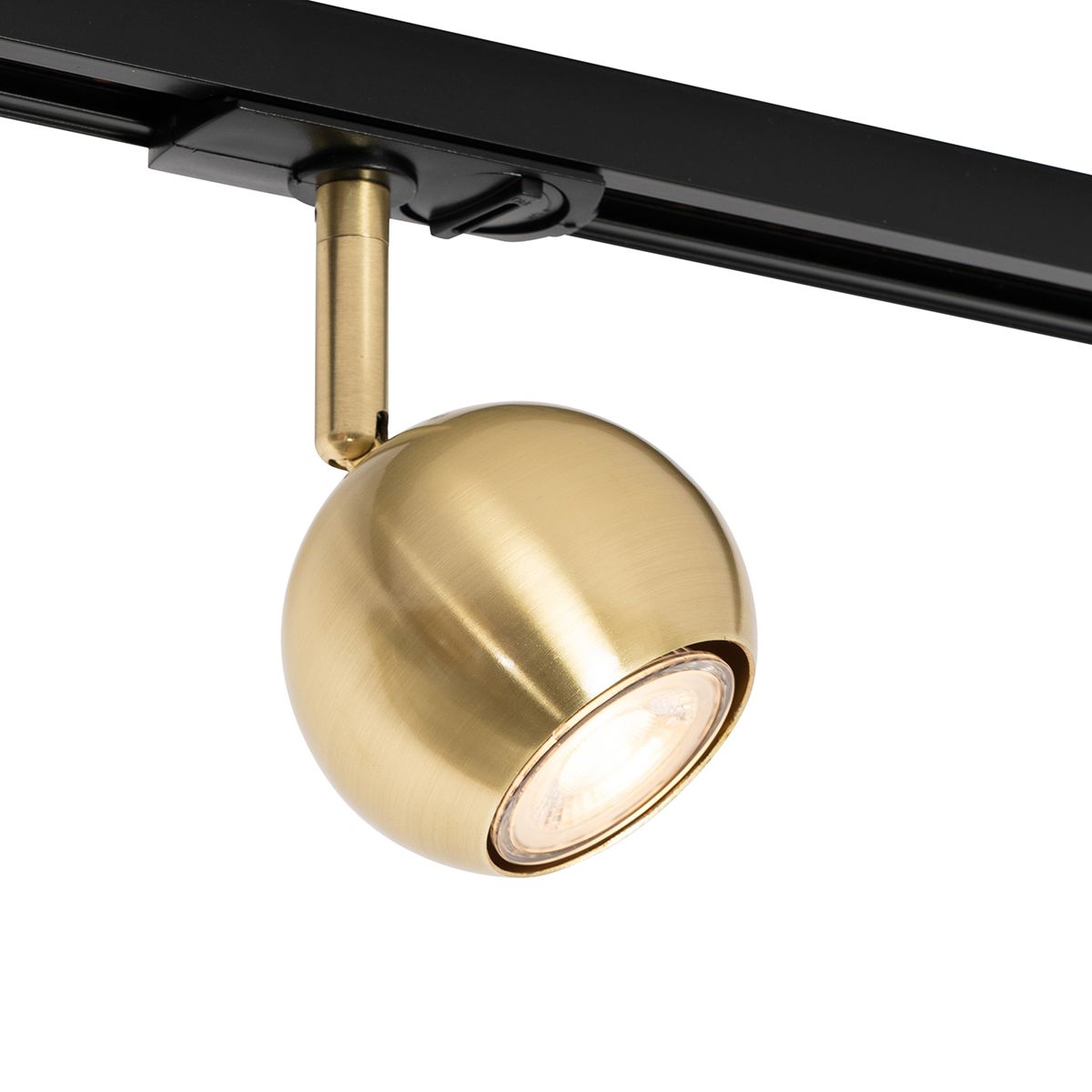 Modern railsysteem met 3 spots goud 1-fase - Iconic Gissi