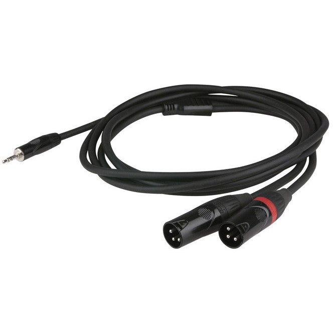 DAP FLX466 verloopkabel stereo mini jack - 2x XLR 6 meter