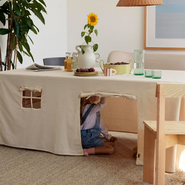 Ferm Living - Settle Kinderhaus Tischdecke, off-white