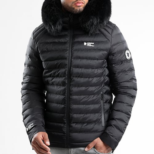 Doudoune Capuche Fourrure Liverpool Noir