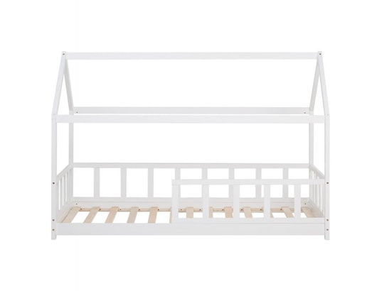 HOMESTYLE4U - Lit enfant Lit d'enfant 90x200 cm lit cabane montessori avec barriere