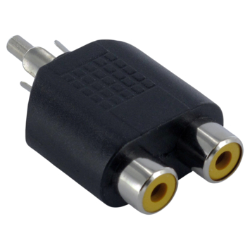 Q-Link tulp splitter 1RCA male/2RCA female