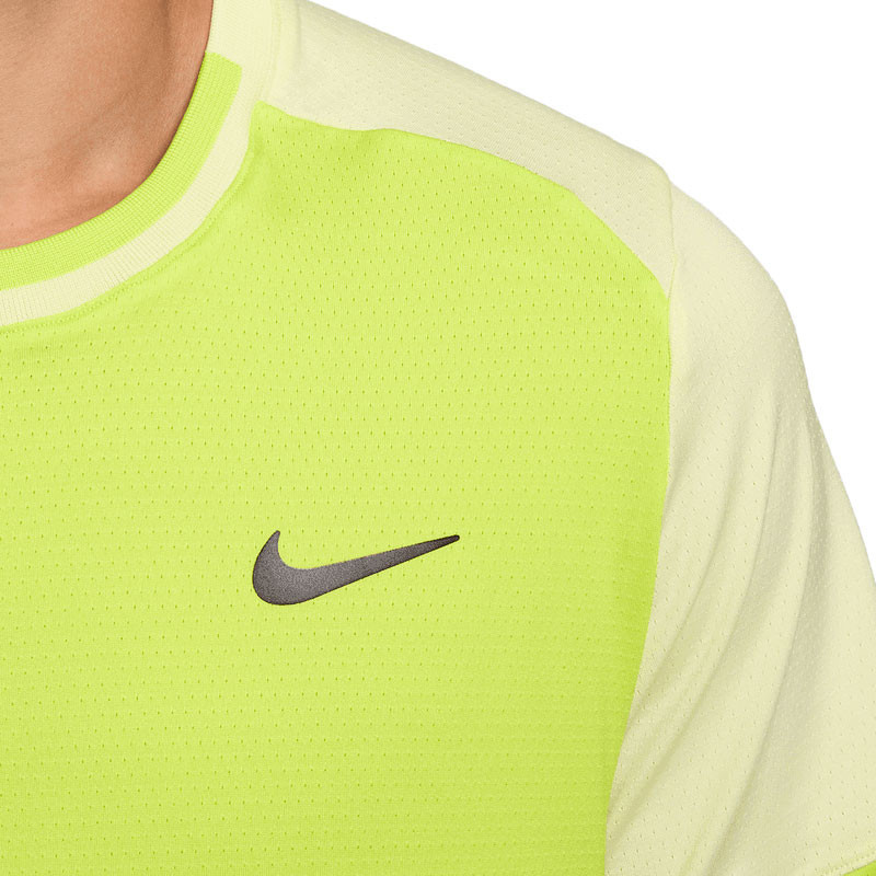 Tee-shirt tennis Nike Advantage vert fluo