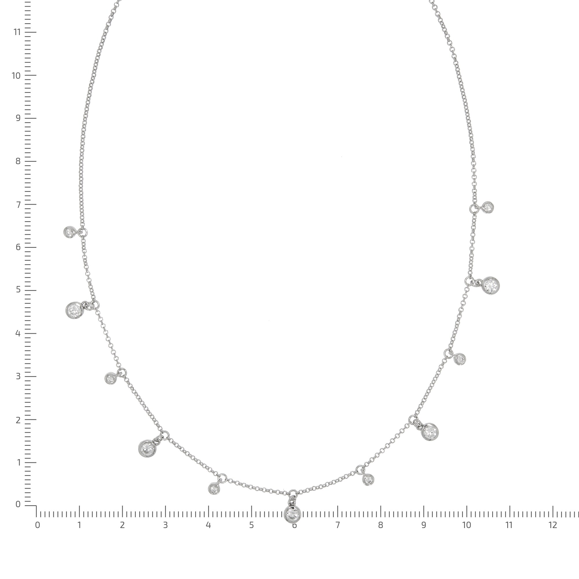 Zeeme Silber Halskette Silber 925 rhodiniert mit Zirkonia weiß