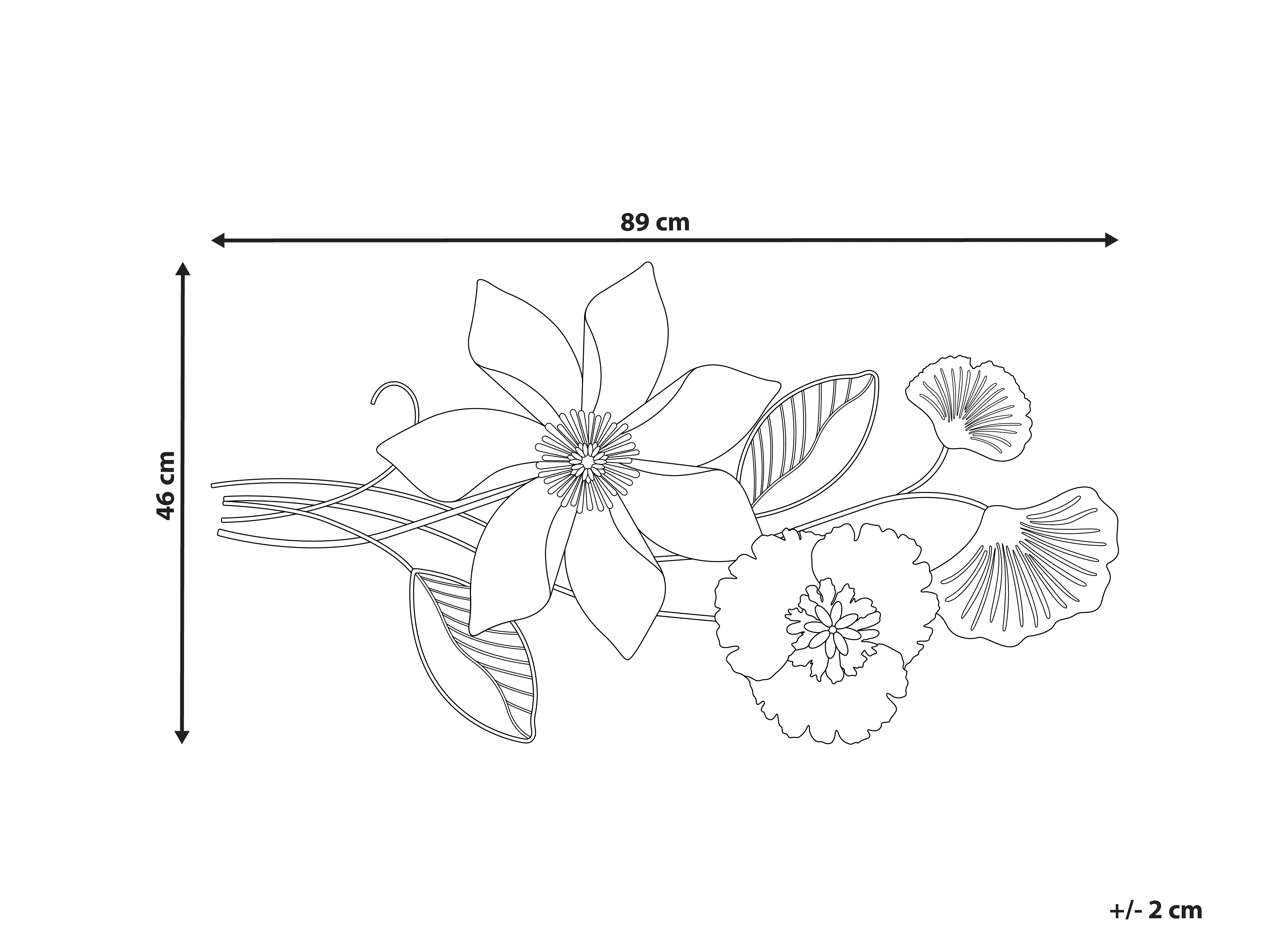 Wanddecoratie Bloem EUROPIUM Metaal 46 cm Goud