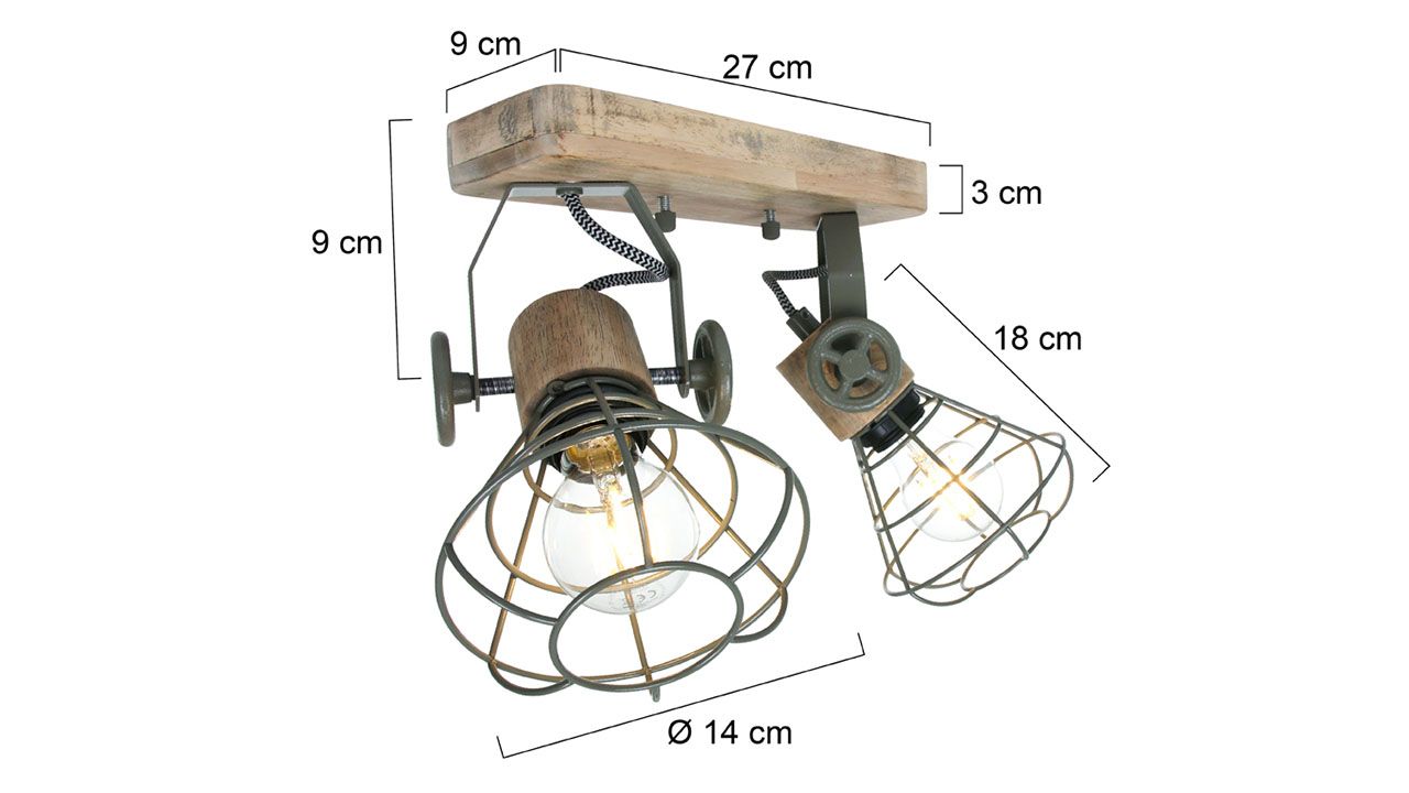 Plafondlamp 1579G Geurnesey B27 x D14 cm