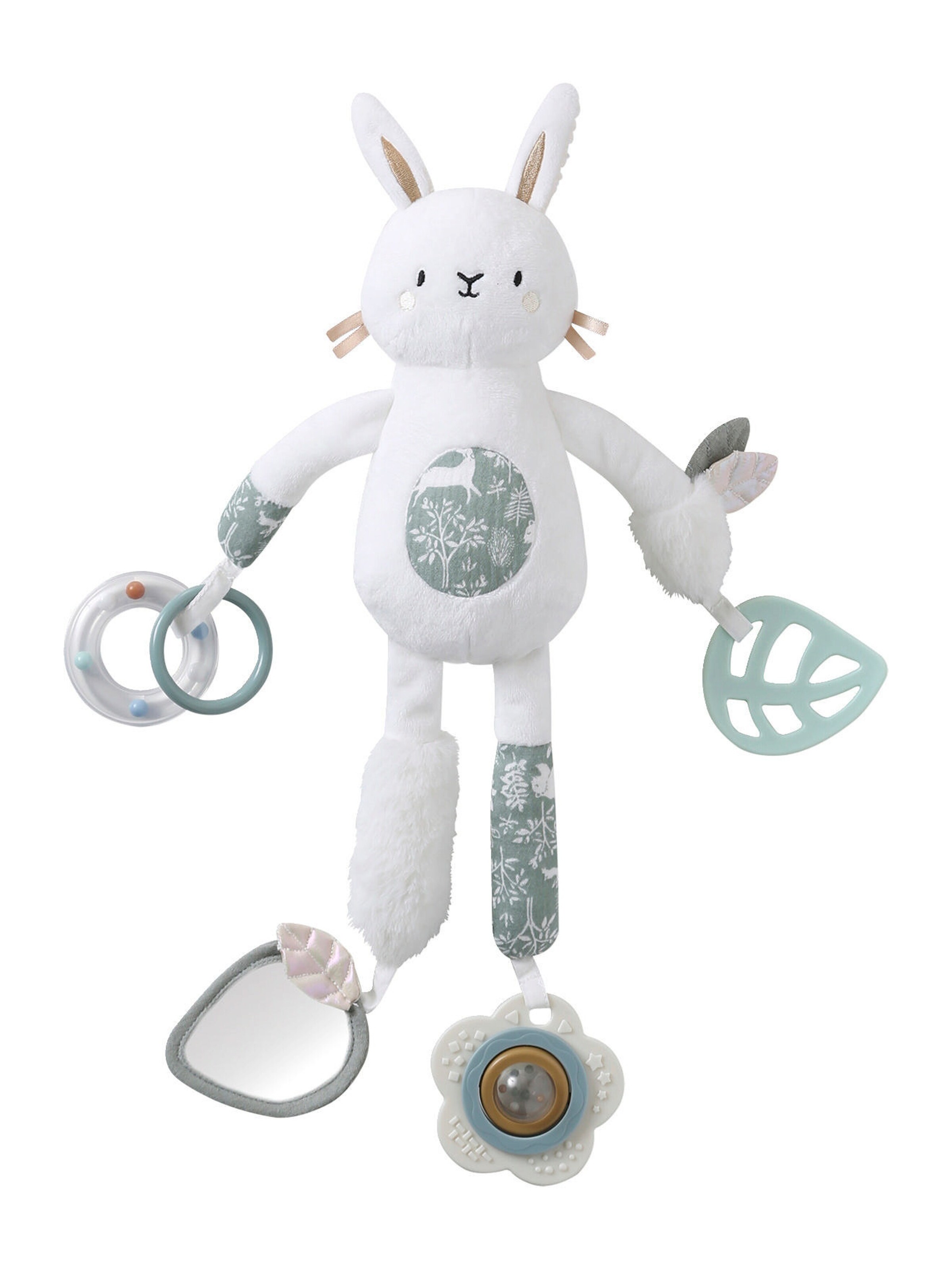 Vertbaudet Baby Activity-Hase WALDSPAZIERGANG weiß
