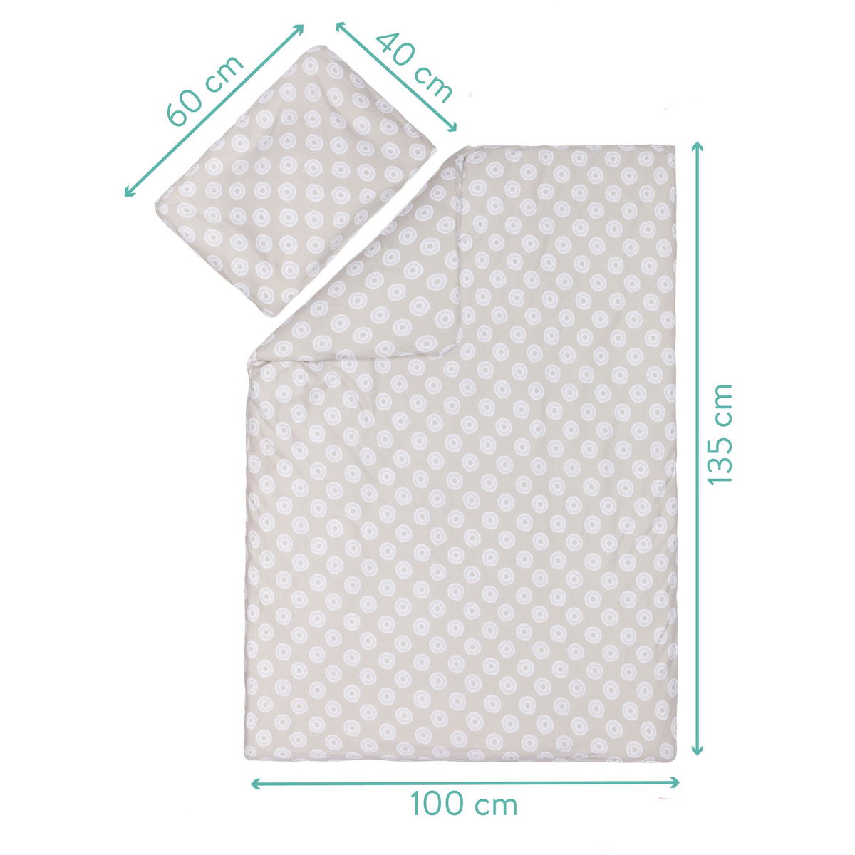 fillikidfillikid   Bettwäsche Set jersey circles warm grey