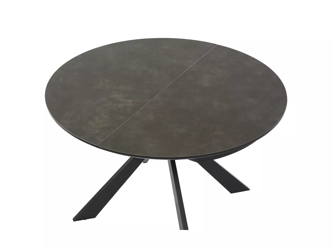 Table à manger extensible CLARA - 4 à 6 personnes - Céramique & Métal - Anthracite de Maison Céphy