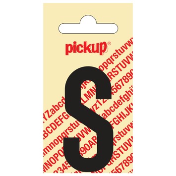 Pickup plakletter S zwart mat 60 mm
