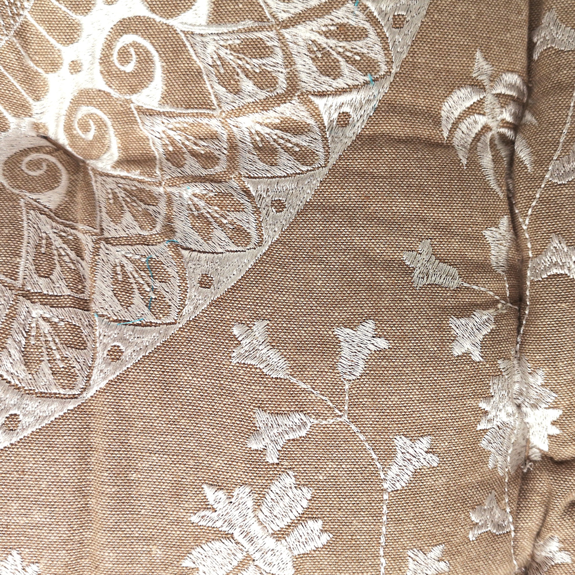 Sitzkissen 'New Mandala', braun, beige, T 60 cm, B 60 cm, H 10 cm von fischer's lagerhaus