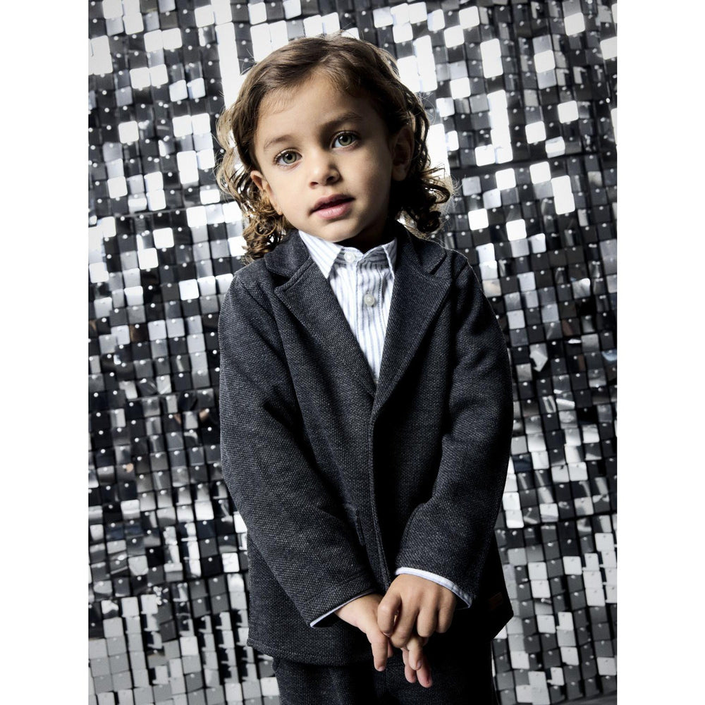 Dark Grey Melange Robino Sweat Blazer