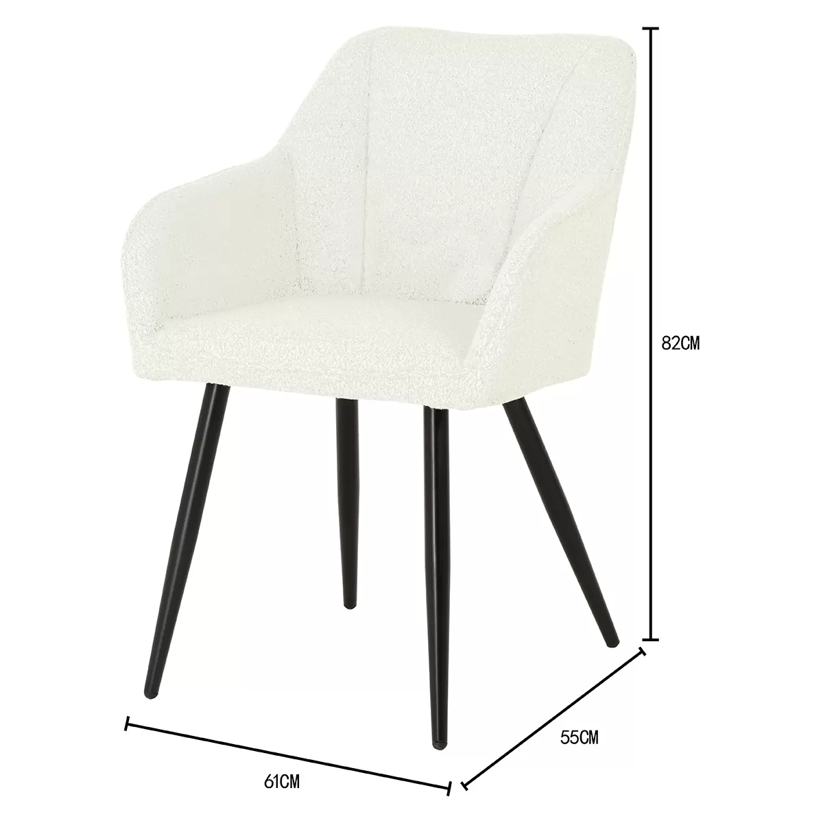 Stuhl Caro Giga-S weiss,schwarz