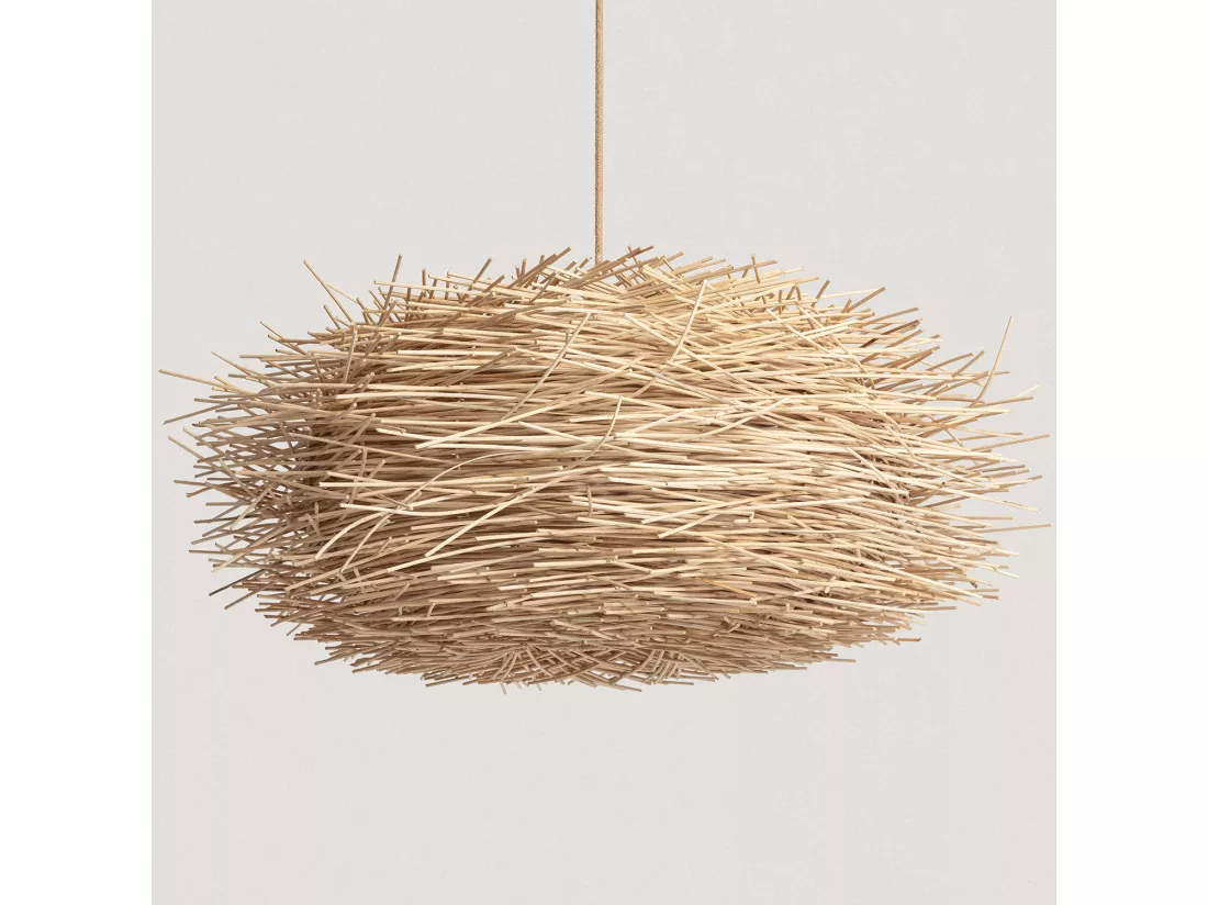 Lampe suspendue en rotin Nulko ILUZZIA