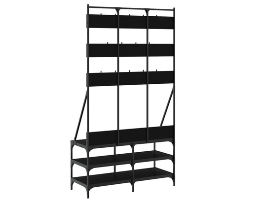 VIDAXL - Penderie Porte-vêtements et rangement des chaussures noir 100x40x18...