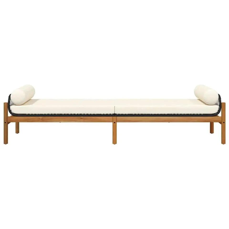 vidaXL - Tuinbank - Zwart - Poly rattan