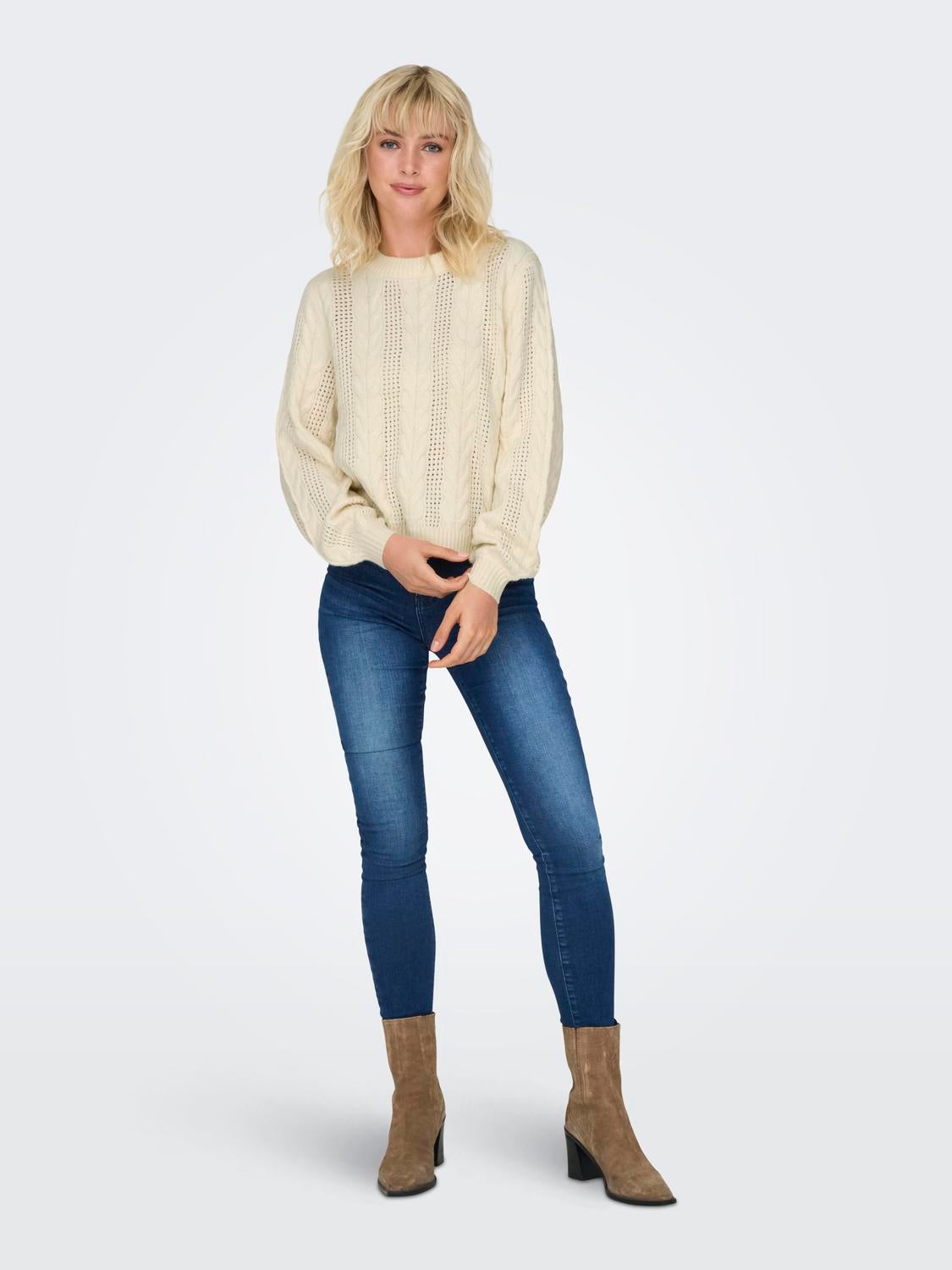 ONLRUBINA Strickpullover Whitecap Gray