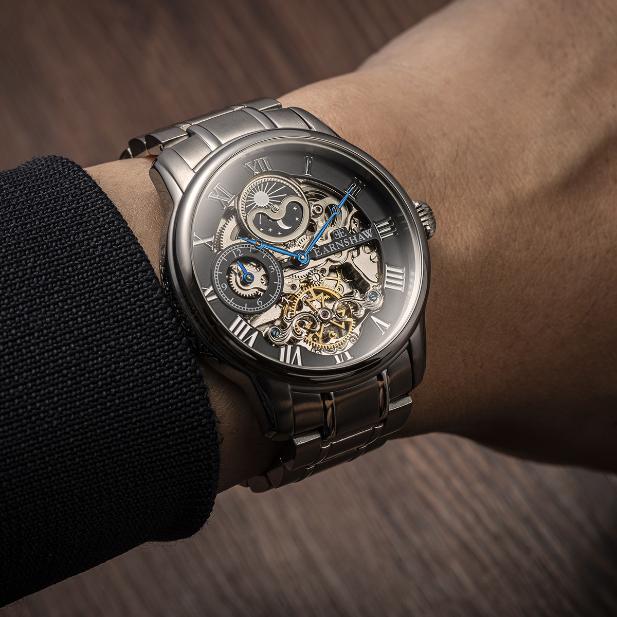 Montre EARNSHAW longitude homme automatique acier