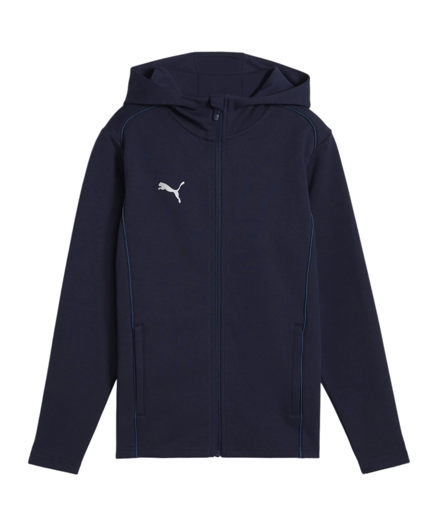 PUMA teamFINAL Casuals Kapuzenjacke Kids Blau F06
