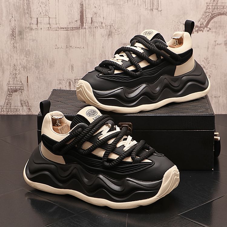 Mr Ozera - Platform Two Tone Veterschoenen