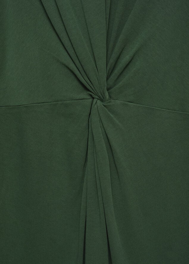 MANGO Midi-dress with draped detail Green