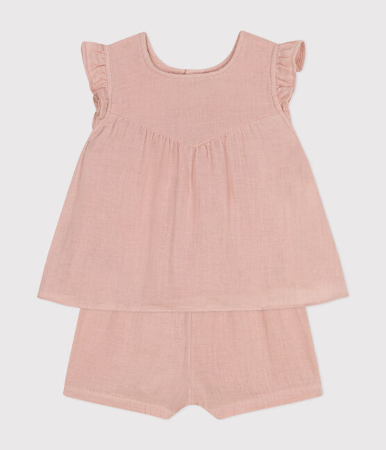Ensemble blouse et short en gaze de coton bébé