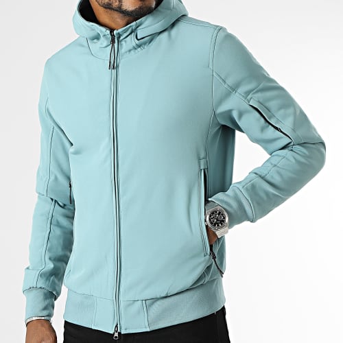 Veste Zippée Capuche Bleu