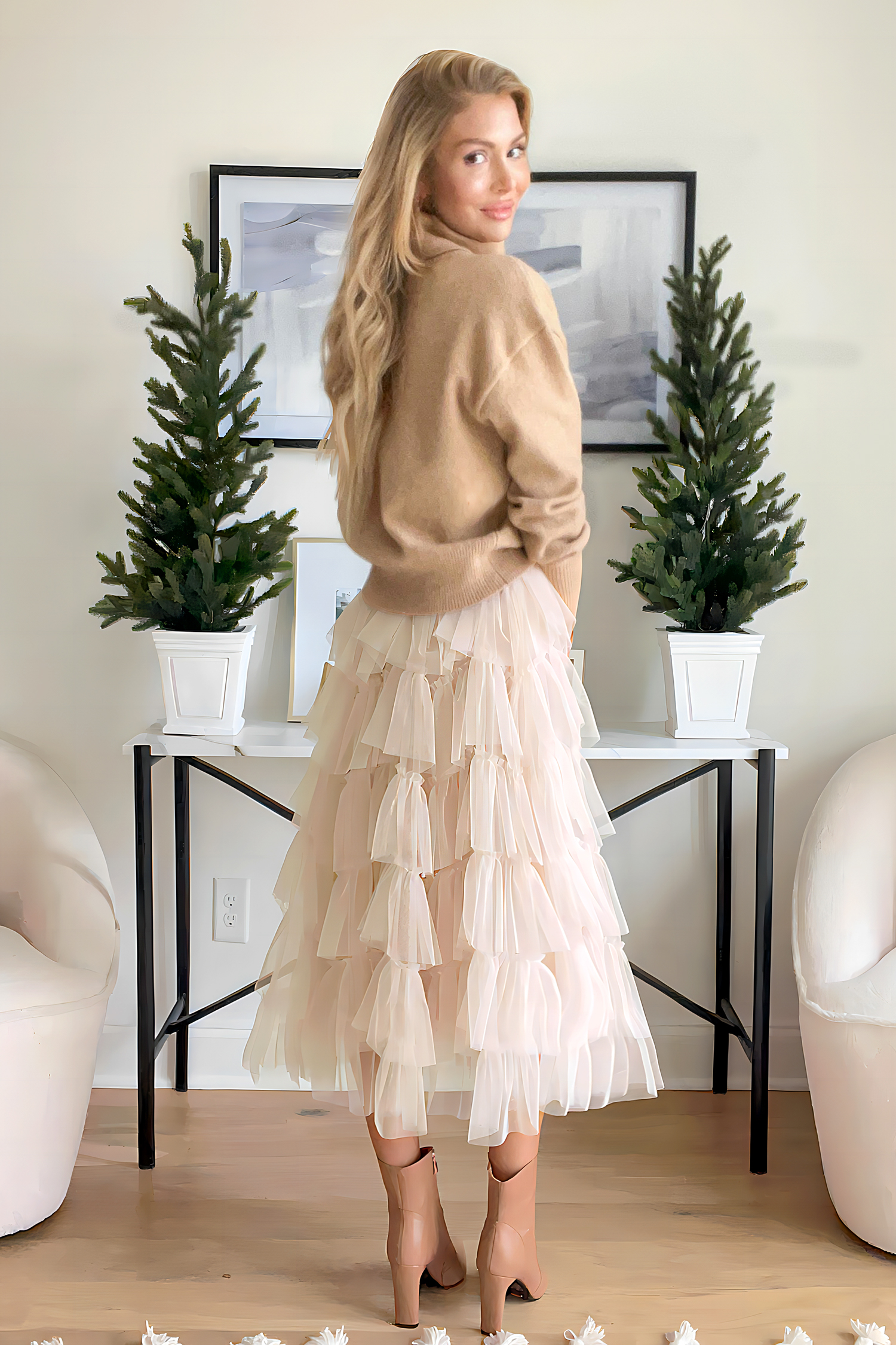 Jupe maxi en tulle