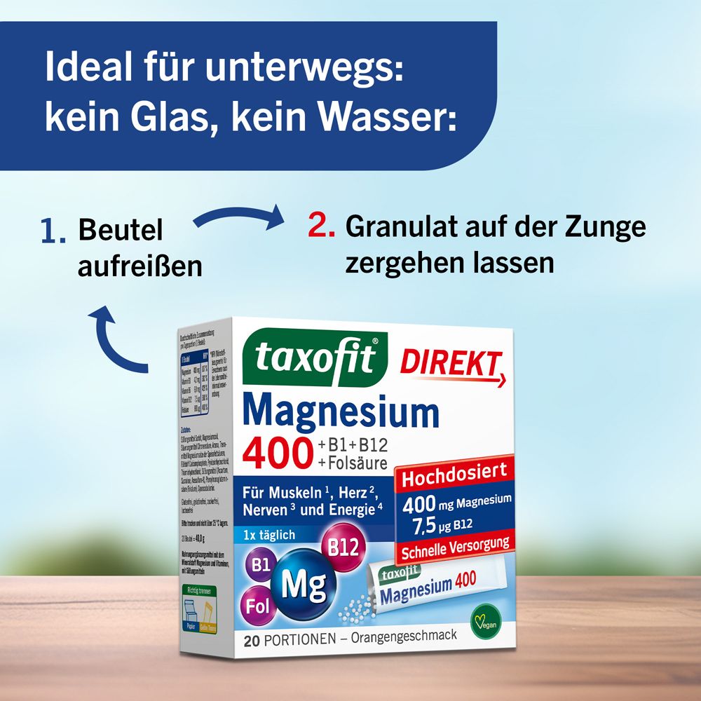 taxofit® Magnesium 400 Direkt-Granulat